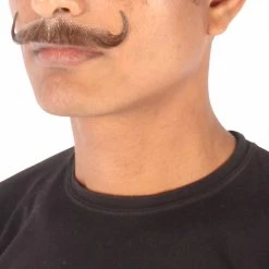 HPO Men's Human Hair Mustache Cosplay Facial Hair