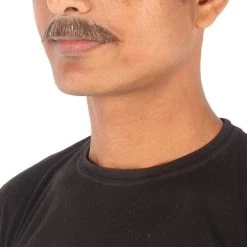HPO Men's Human Hair Mustache Cosplay Facial Hair