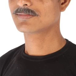 HPO Men's Human Hair Mustache Cosplay Facial Hair