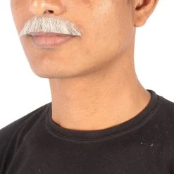 HPO Men's Human Hair Mustache Cosplay Facial Hair