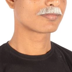 HPO Men's Human Hair Mustache Cosplay Facial Hair