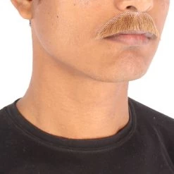 HPO Men's Human Hair Mustache Cosplay Facial Hair