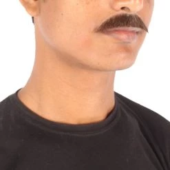 HPO Men's Human Hair Mustache Cosplay Facial Hair