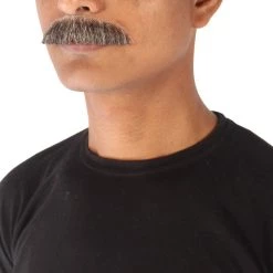 HPO Men's Human Hair Mustache Cosplay Facial Hair