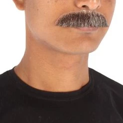 HPO Men's Human Hair Mustache Cosplay Facial Hair