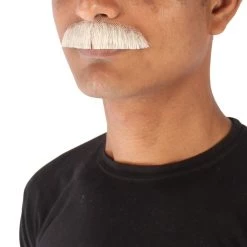 HPO Men's Human Hair Mustache Cosplay Facial Hair