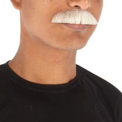HPO Men's Human Hair Mustache Cosplay Facial Hair
