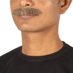 HPO Men's Human Hair Mustache Cosplay Facial Hair