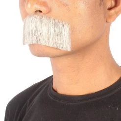 HPO Men's Human Hair Mustache Cosplay Facial Hair