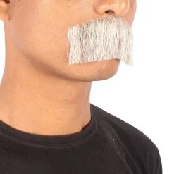 HPO Men's Human Hair Mustache Cosplay Facial Hair