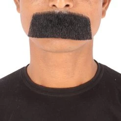 HPO Men's Human Hair Mustache Cosplay Facial Hair