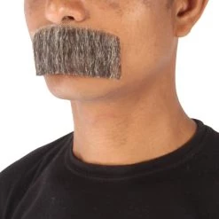 HPO Men's Human Hair Mustache Cosplay Facial Hair