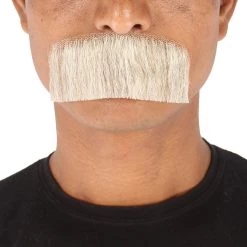 HPO Men's Human Hair Mustache Cosplay Facial Hair