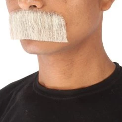 HPO Men's Human Hair Mustache Cosplay Facial Hair