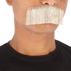 HPO Men's Human Hair Mustache Cosplay Facial Hair