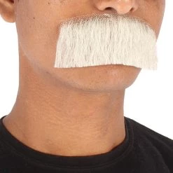 HPO Men's Human Hair Mustache Cosplay Facial Hair