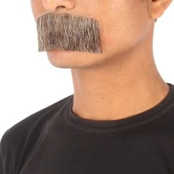 HPO Men's Human Hair Mustache Cosplay Facial Hair