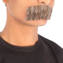 HPO Men's Human Hair Mustache Cosplay Facial Hair