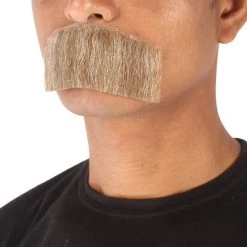 HPO Men's Human Hair Mustache Cosplay Facial Hair