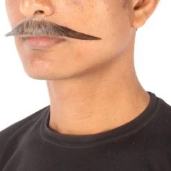 HPO Men's Human Hair Mustache Cosplay Facial Hair