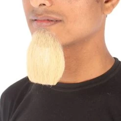 HPO Men's Goatee Synthetic Fiber With Human Hair Blend Beard