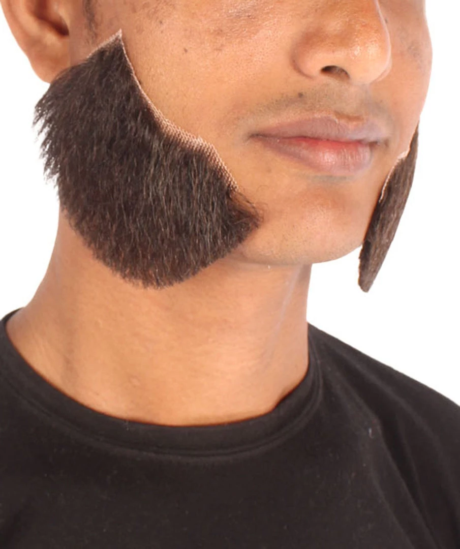 HPO Adult Men's Fake Mutton Chops Side Burns (White)