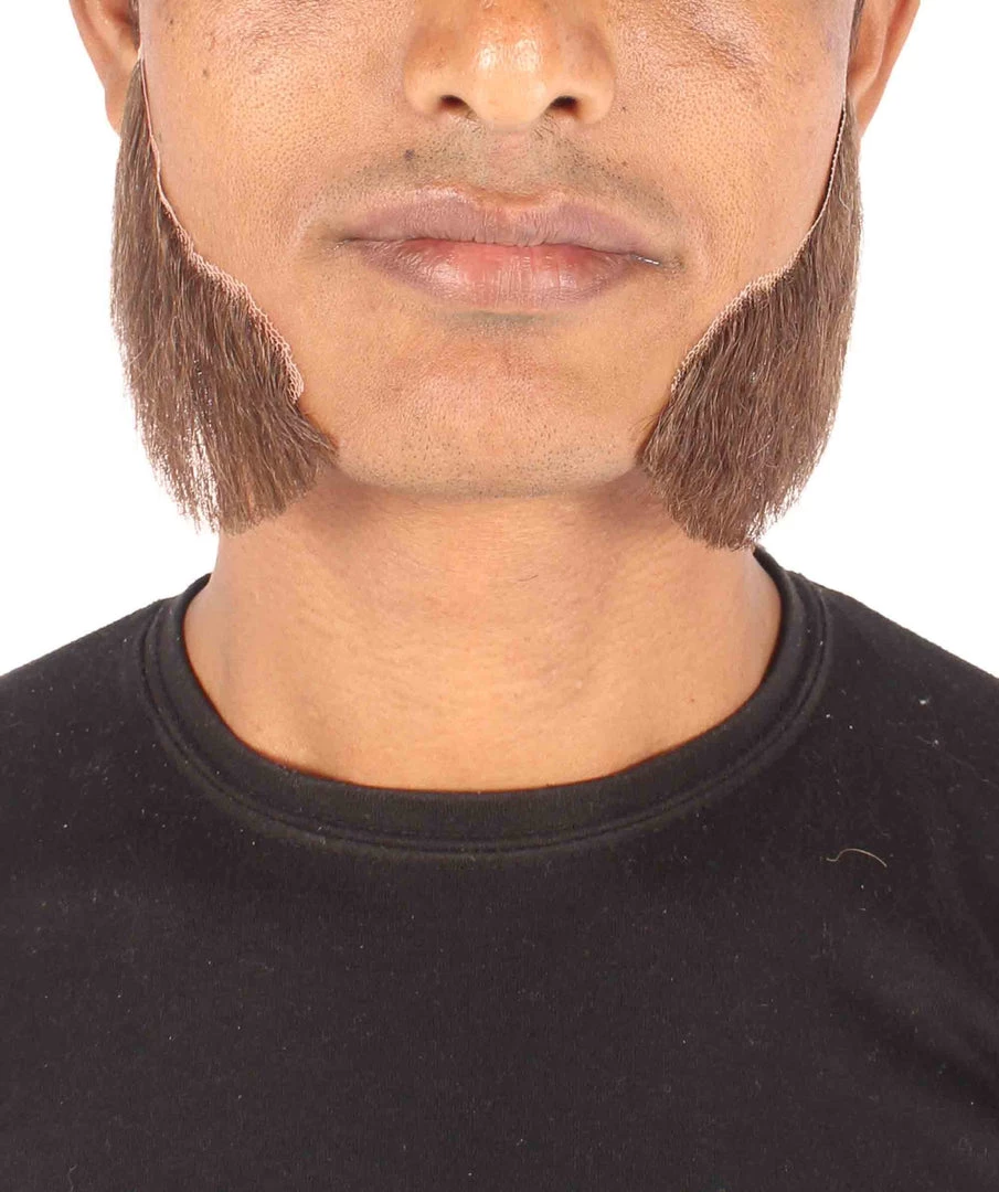 HPO Adult Men's Fake Mutton Chops Side Burns (White)