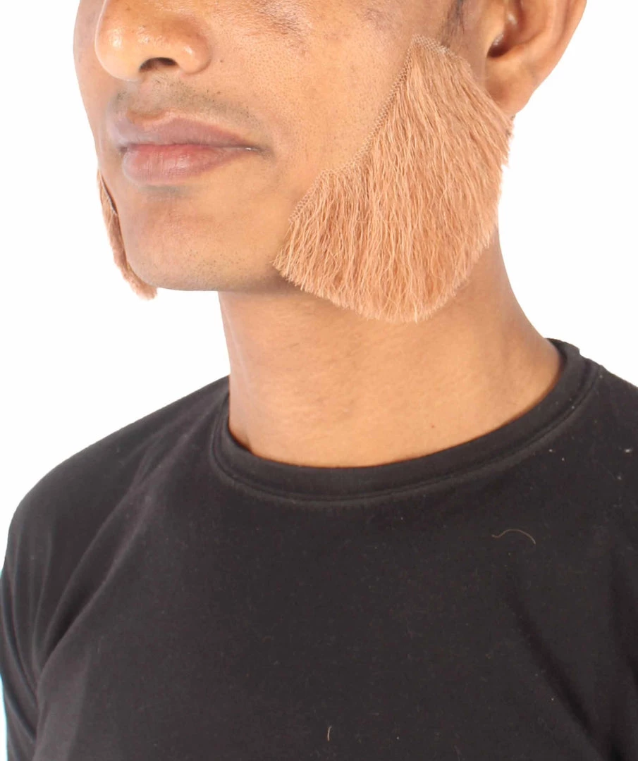HPO Adult Men's Fake Mutton Chops Side Burns (White)