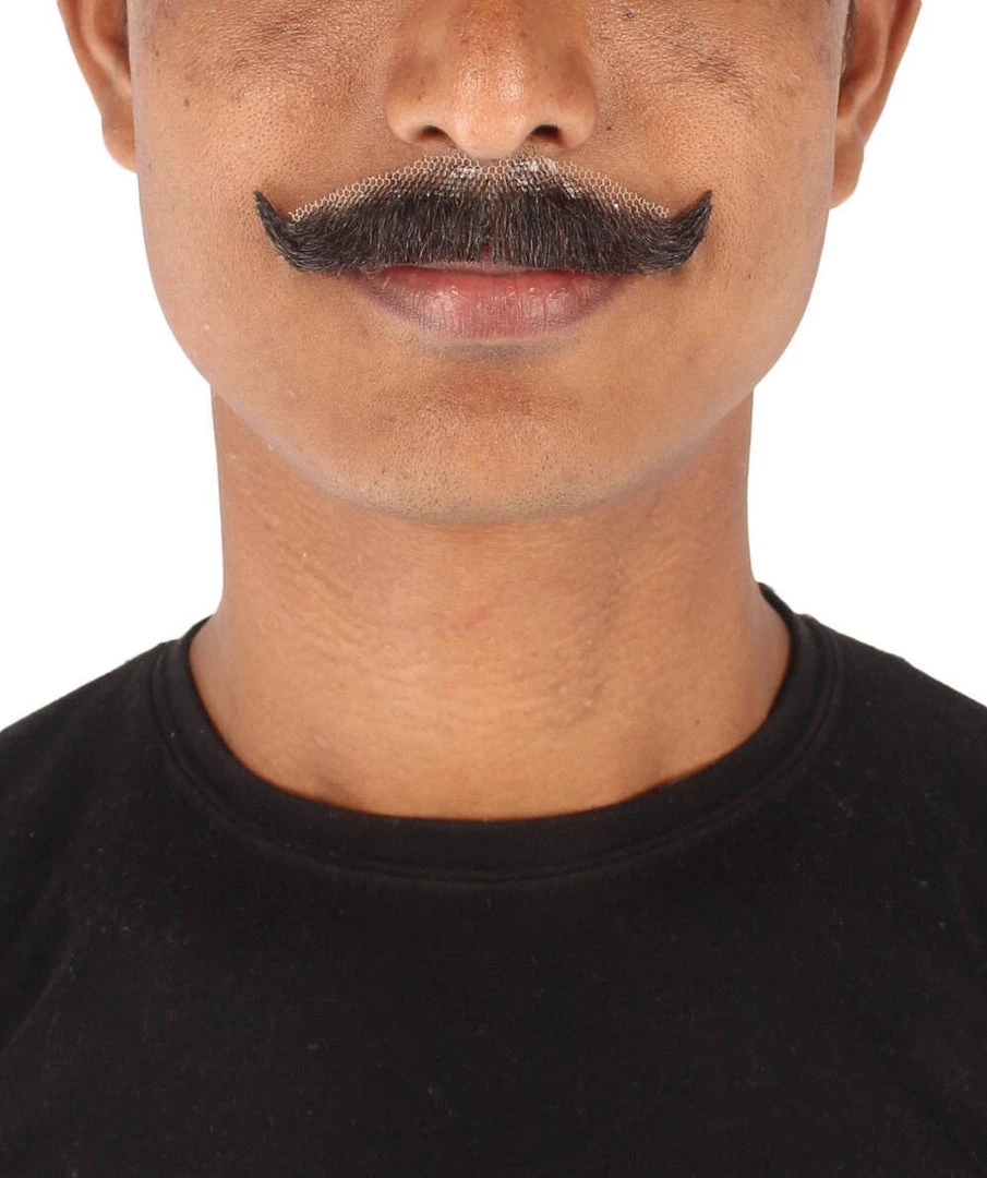 HPO Adult Men's Premium Imperial Fake Human Facial Hair Mustache