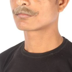 HPO Adult Men's Premium Imperial Fake Human Facial Hair Mustache