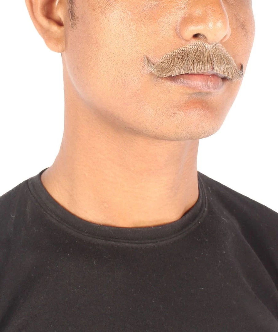 HPO Adult Men's Premium Imperial Fake Human Facial Hair Mustache