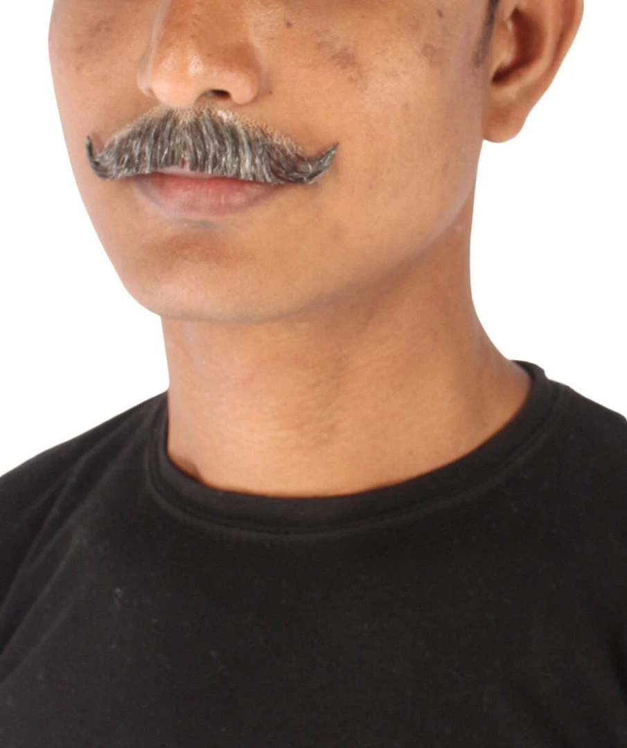 HPO Adult Men's Premium Imperial Fake Human Facial Hair Mustache