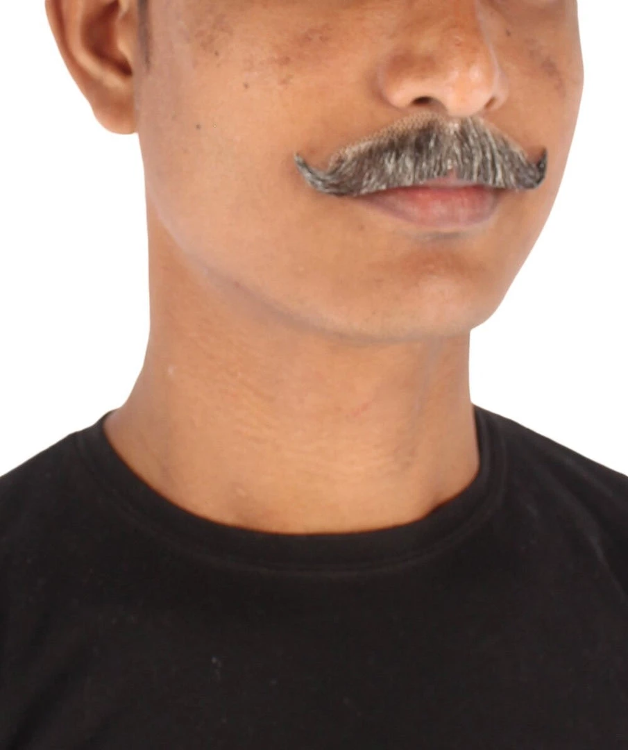 HPO Adult Men's Premium Imperial Fake Human Facial Hair Mustache