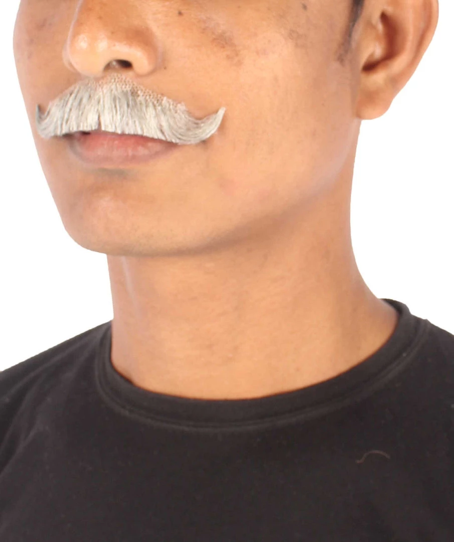 HPO Adult Men's Premium Imperial Fake Human Facial Hair Mustache