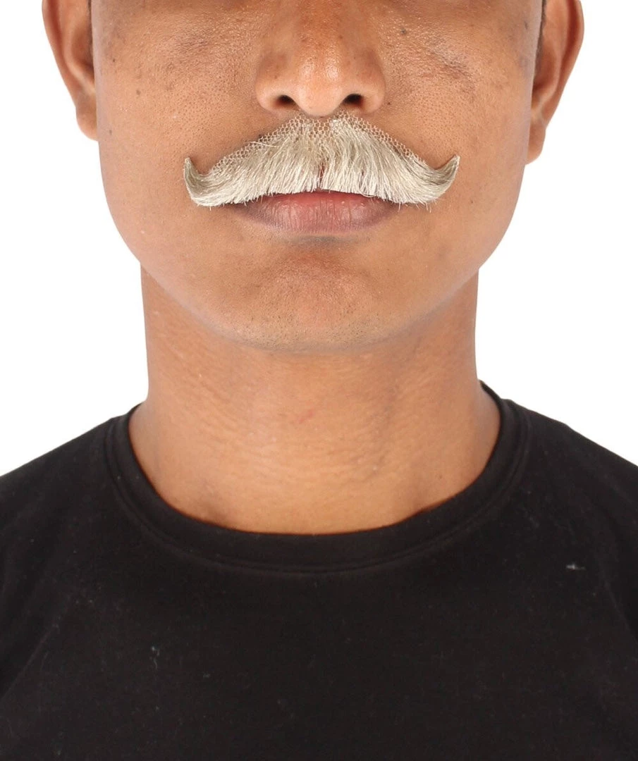 HPO Adult Men's Premium Imperial Fake Human Facial Hair Mustache
