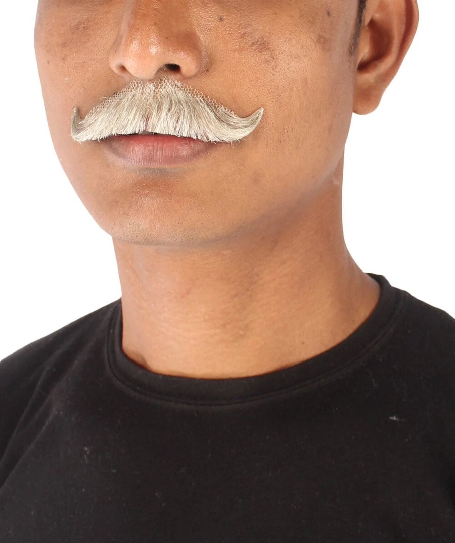 HPO Adult Men's Premium Imperial Fake Human Facial Hair Mustache