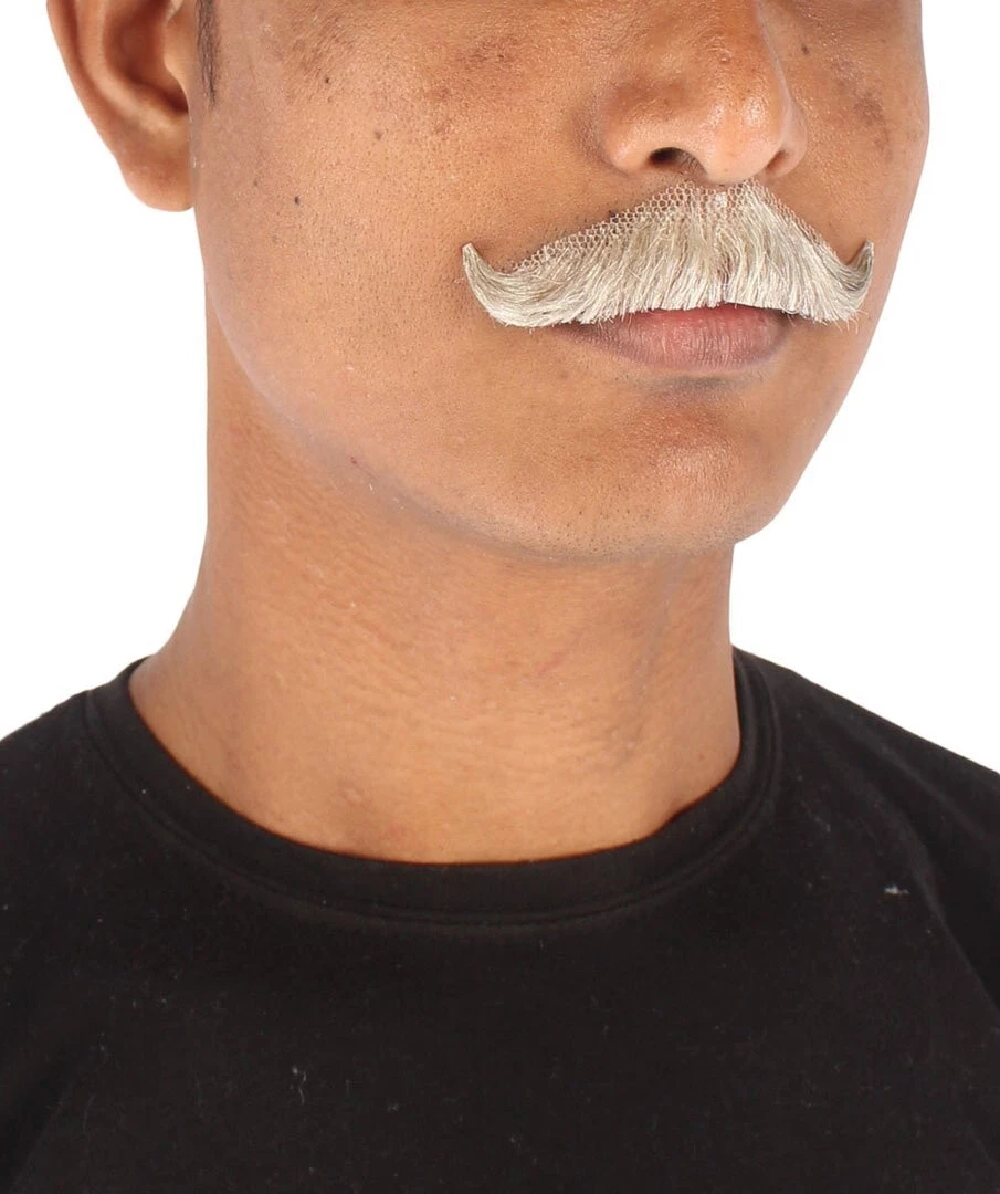 HPO Adult Men's Premium Imperial Fake Human Facial Hair Mustache