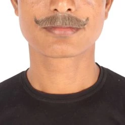 HPO Adult Men's Premium Imperial Fake Human Facial Hair Mustache