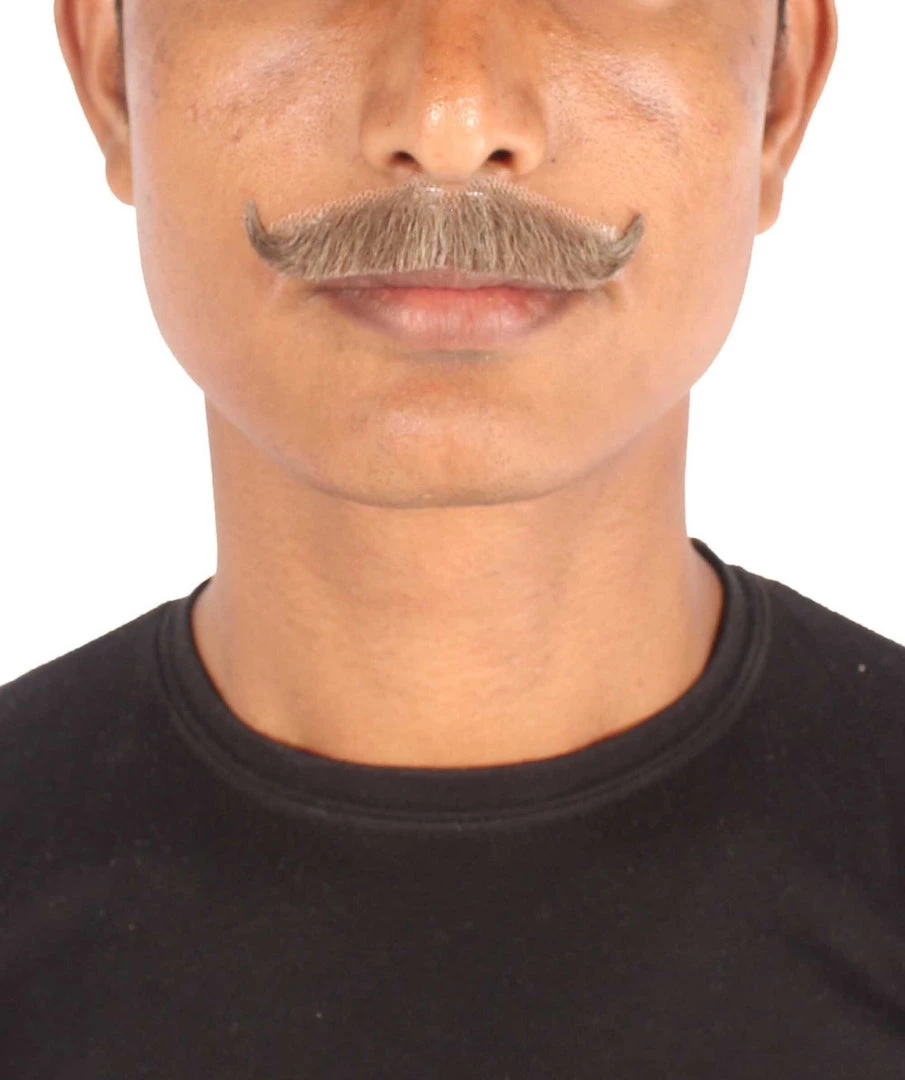 HPO Adult Men's Premium Imperial Fake Human Facial Hair Mustache