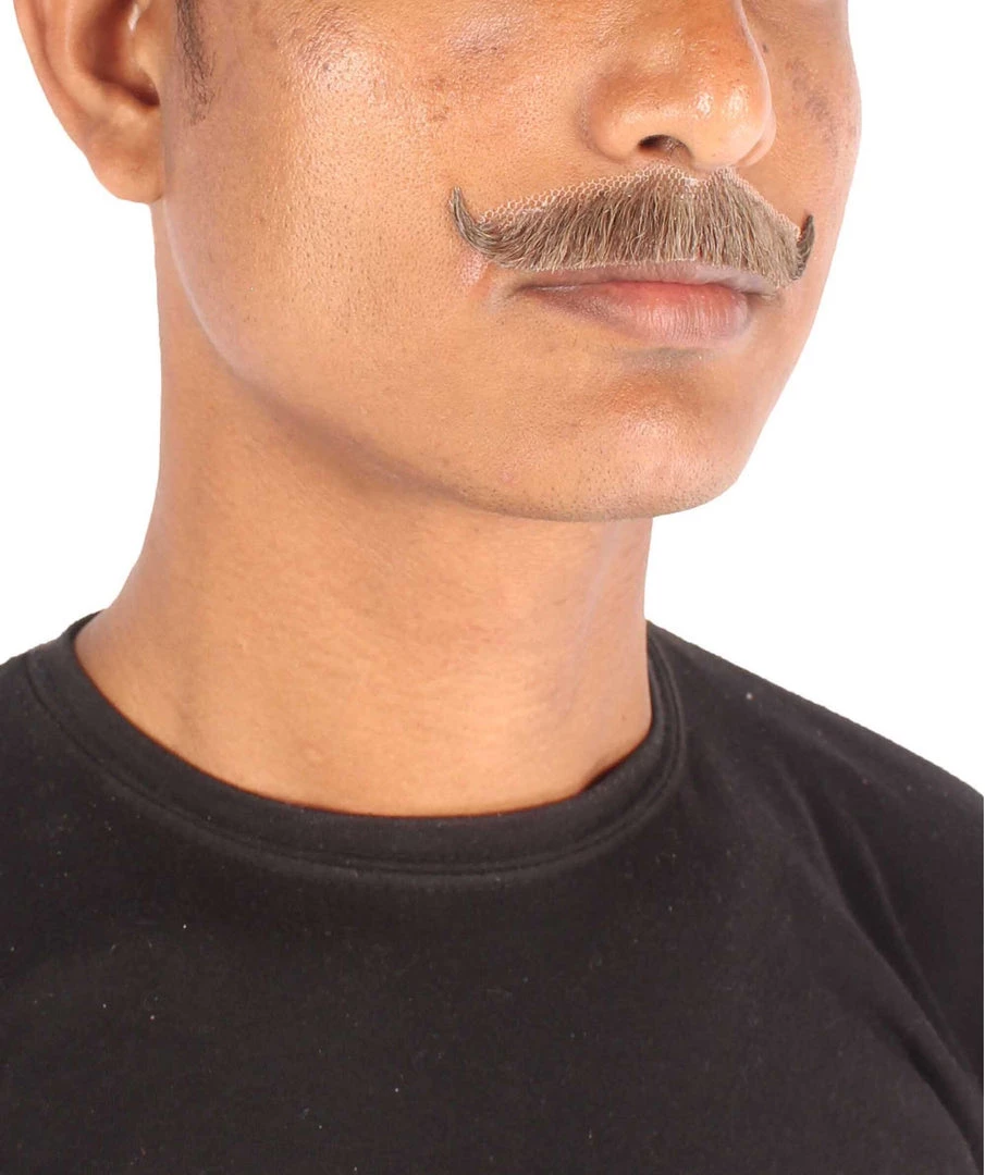 HPO Adult Men's Premium Imperial Fake Human Facial Hair Mustache