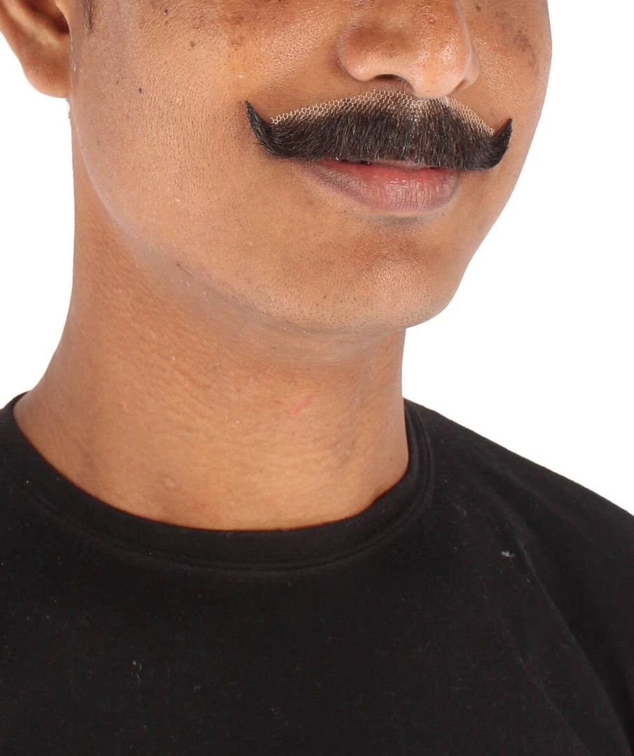 HPO Adult Men's Premium Imperial Fake Human Facial Hair Mustache