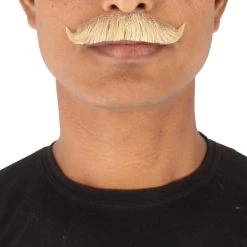 HPO Adult Men's Premium Imperial Fake Human Facial Hair Mustache