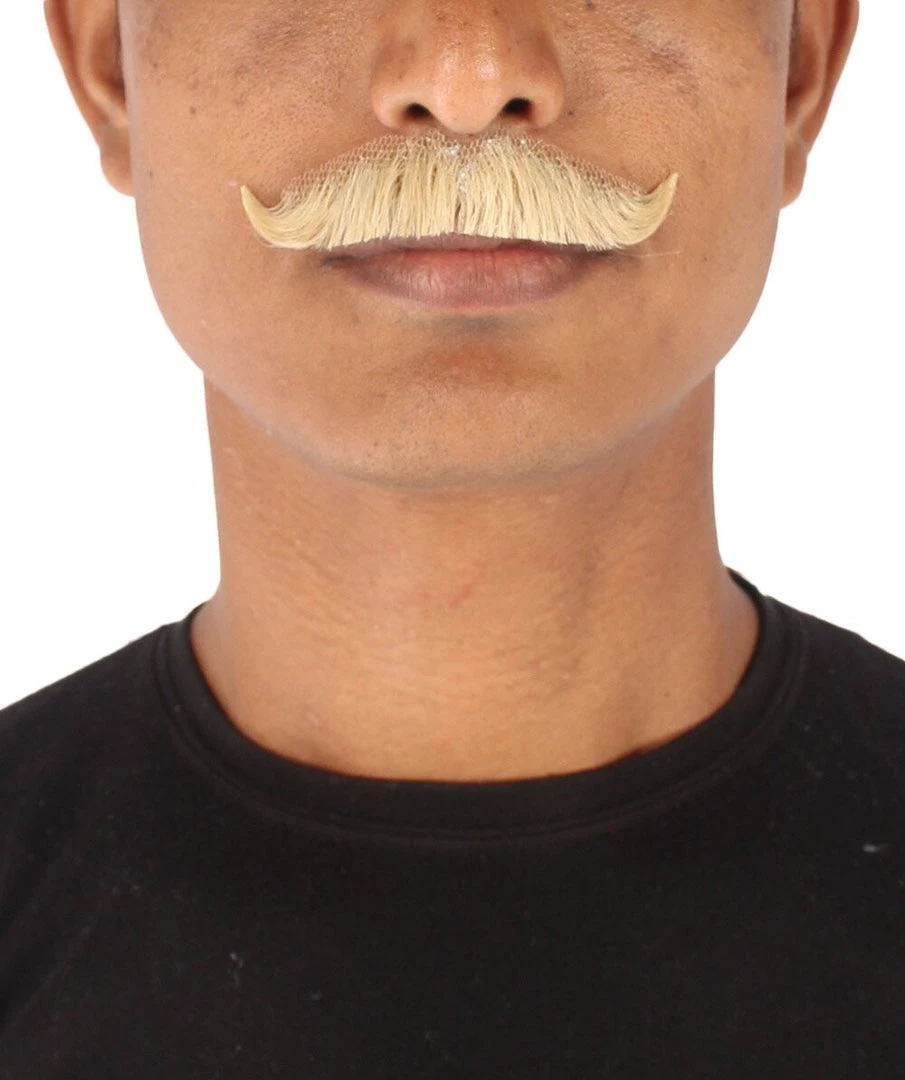 HPO Adult Men's Premium Imperial Fake Human Facial Hair Mustache