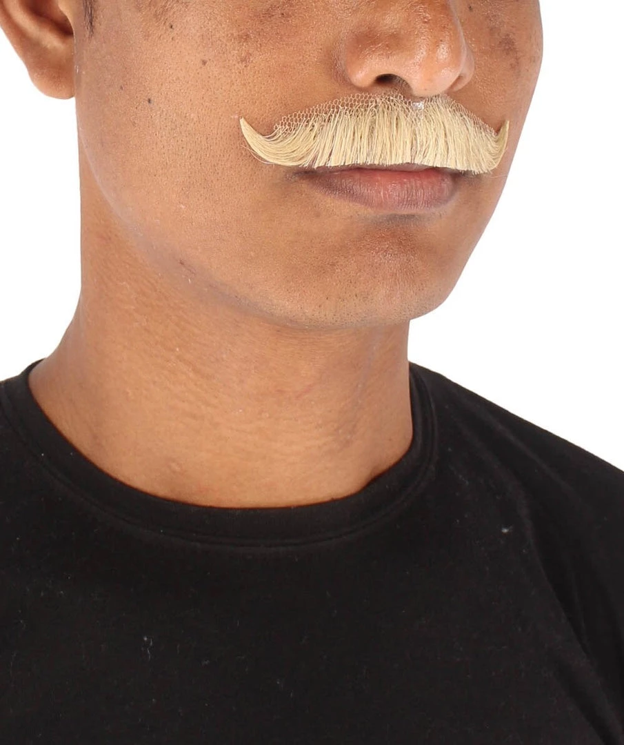 HPO Adult Men's Premium Imperial Fake Human Facial Hair Mustache