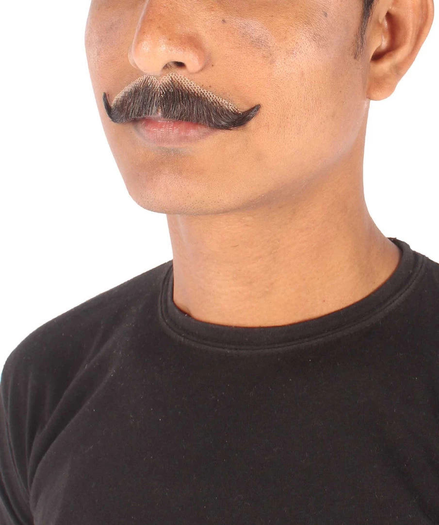 HPO Adult Men's Premium Imperial Fake Human Facial Hair Mustache