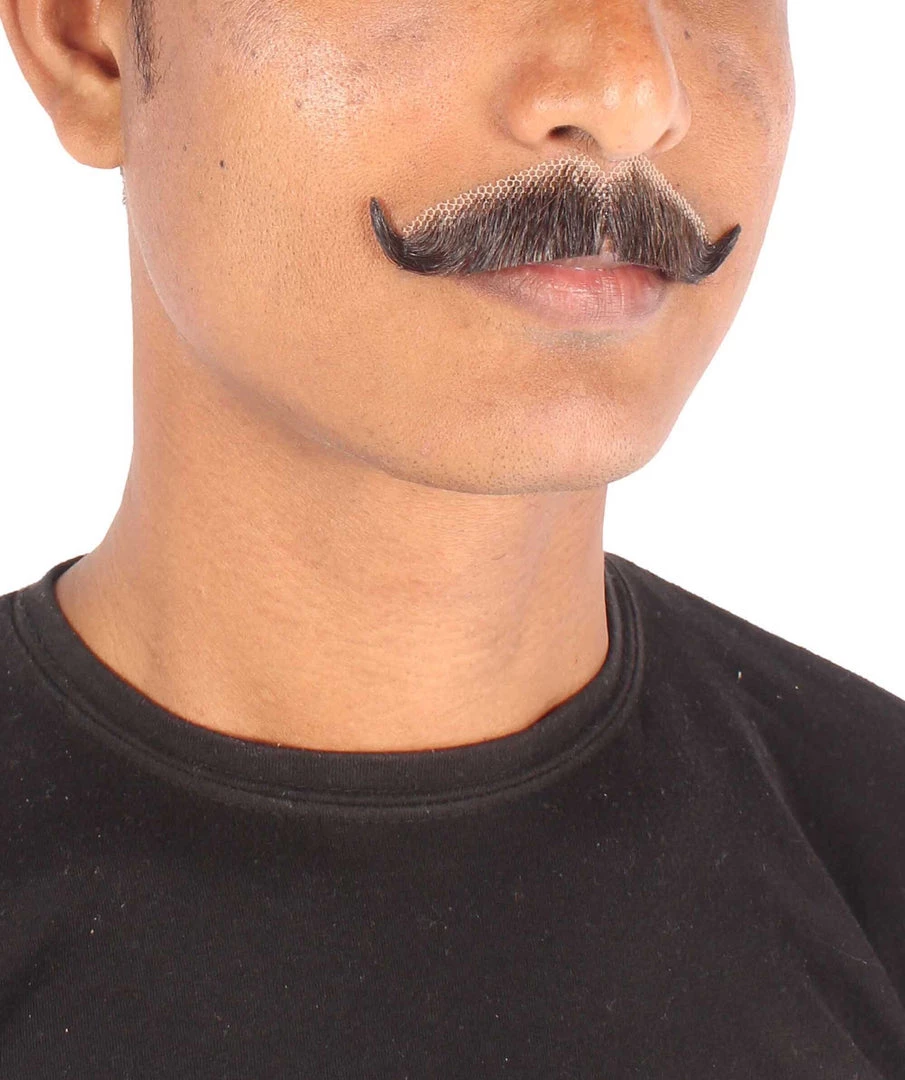 HPO Adult Men's Premium Imperial Fake Human Facial Hair Mustache