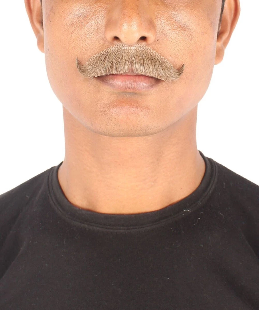HPO Adult Men's Premium Imperial Fake Human Facial Hair Mustache