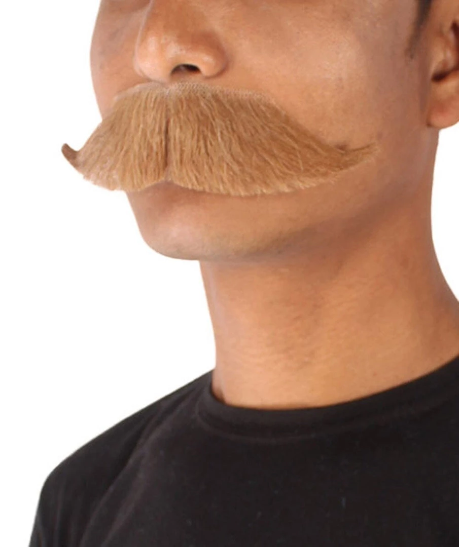HPO Adult Men's Premium Watson Fake Human Facial Hair Mustache