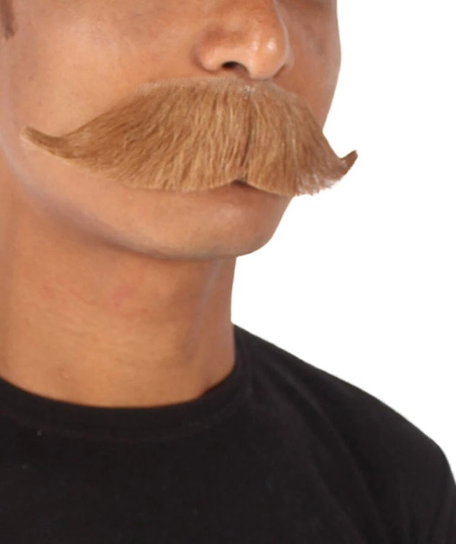 HPO Adult Men's Premium Watson Fake Human Facial Hair Mustache
