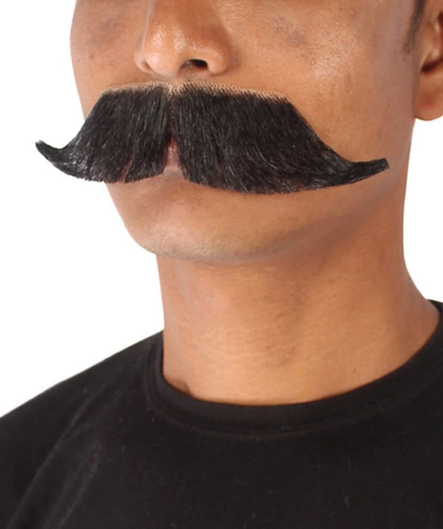 HPO Adult Men's Premium Watson Fake Human Facial Hair Mustache